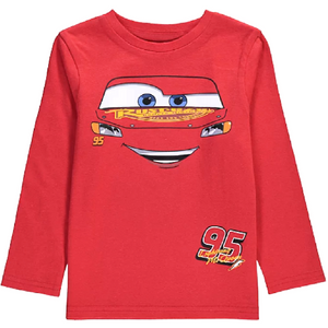 Disney Cars | Red Long Sleeve T-Shirt | Little Gecko
