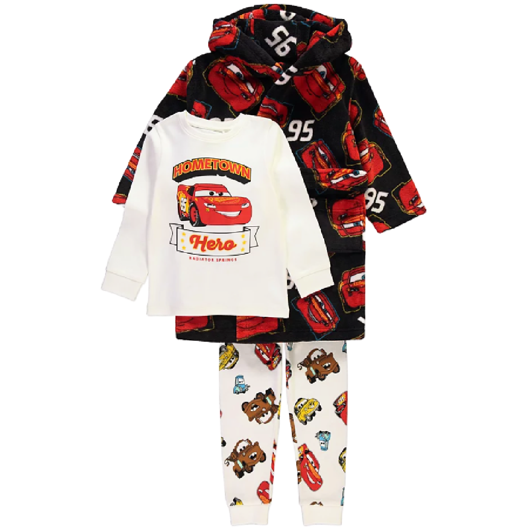 Disney Cars | Long Pyjamas & Dressing Gown Set | Little Gecko
