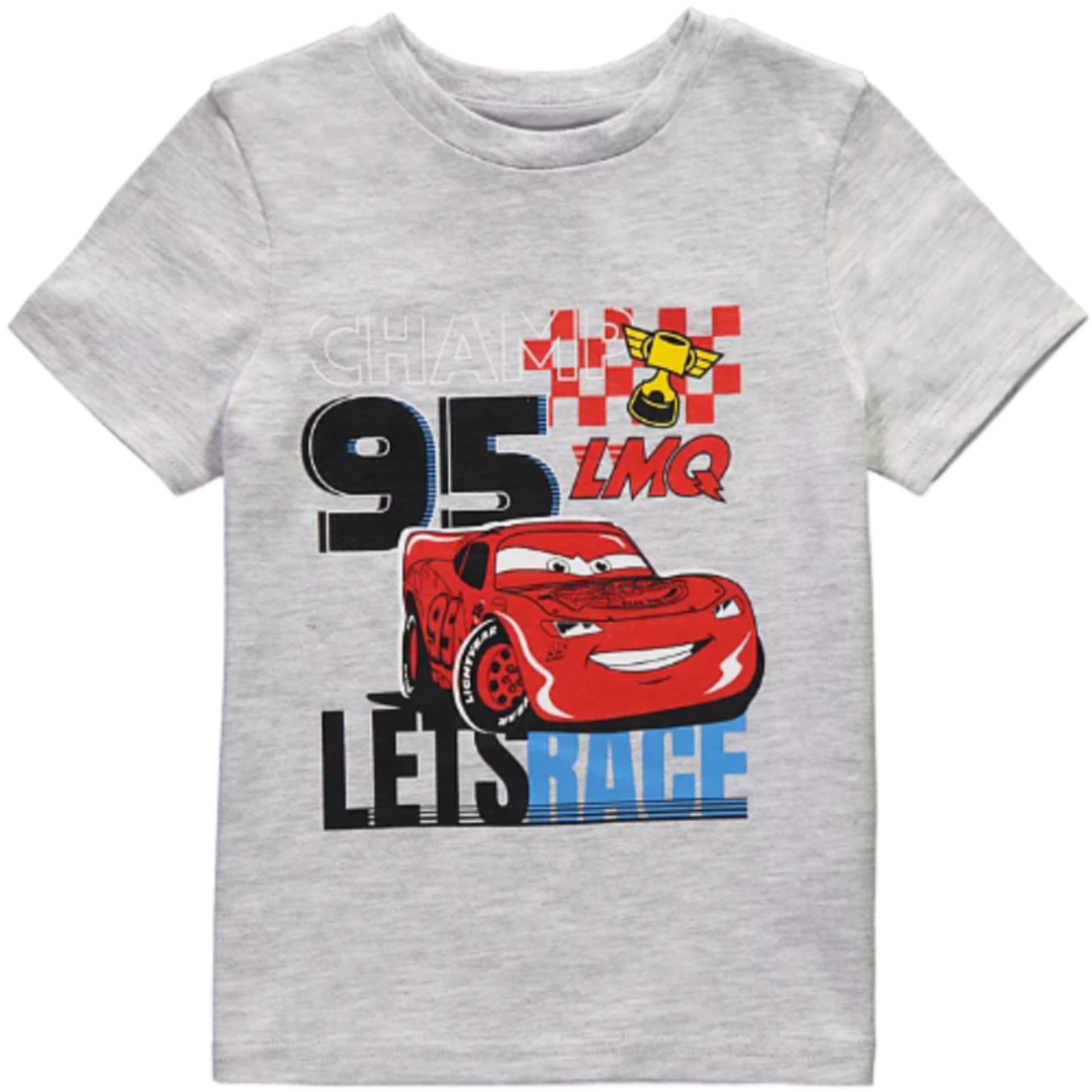 Disney Cars | Grey T-Shirt | Little Gecko