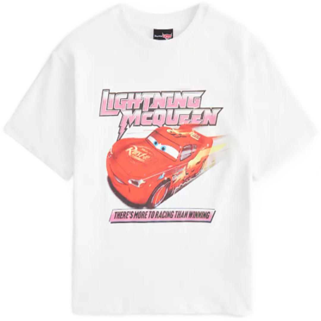 Disney Cars | White Short Sleeve T-Shirt | Little Gecko