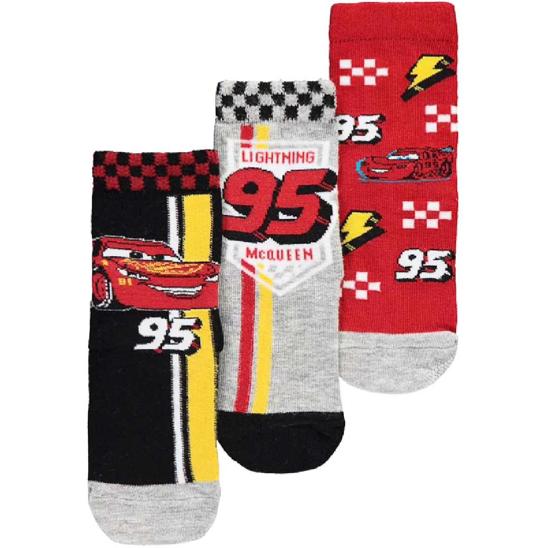 Disney Cars | 3pk Socks | Little Gecko