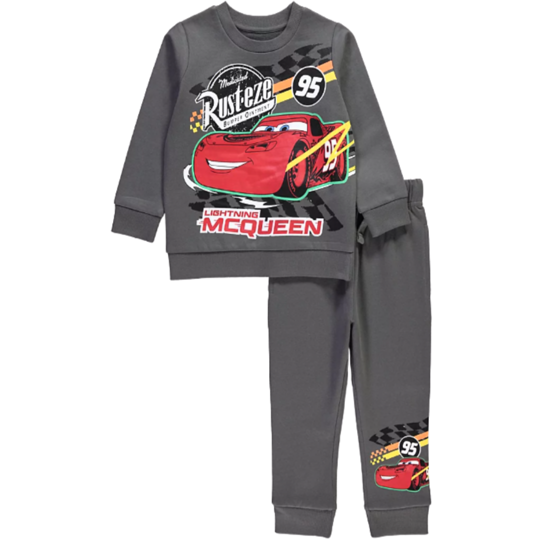 Disney Cars | Charcoal Sweatshirt & Trackpants Set | Little Gecko