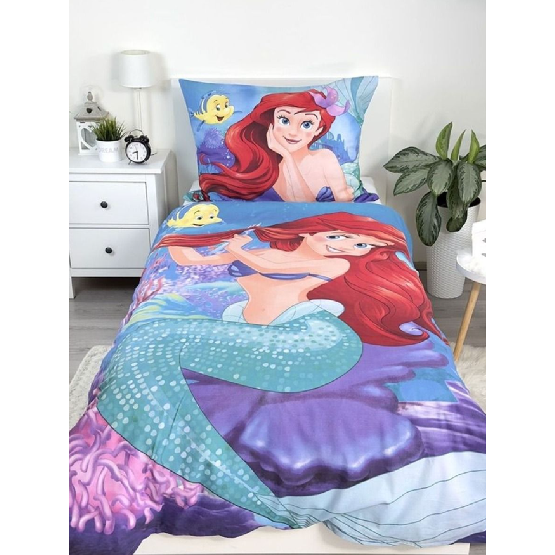 Disney Princess | Single Bed Quilt Cover Set - Ariel | Little Gecko