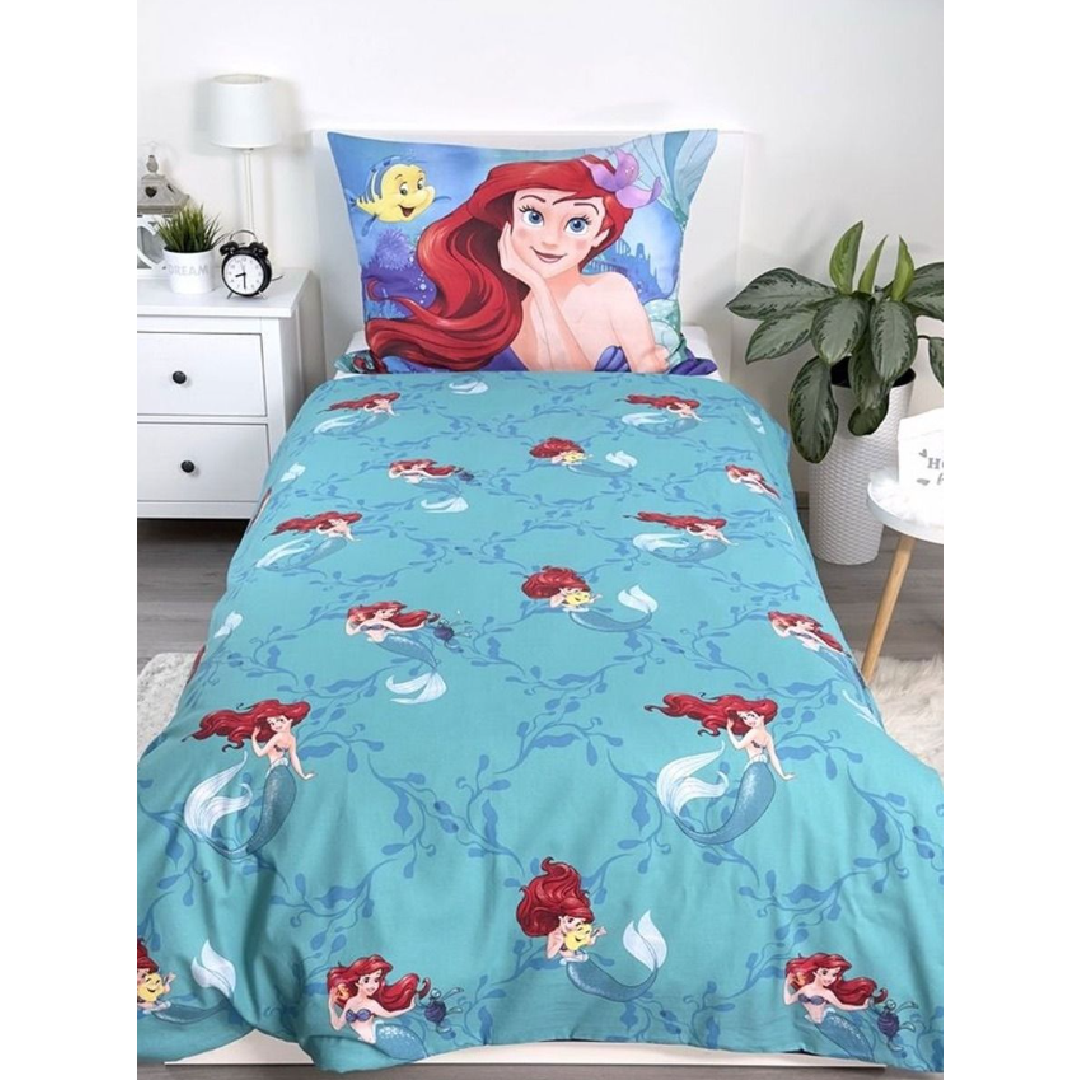 Disney Princess | Single Bed Quilt Cover Set - Ariel | Little Gecko