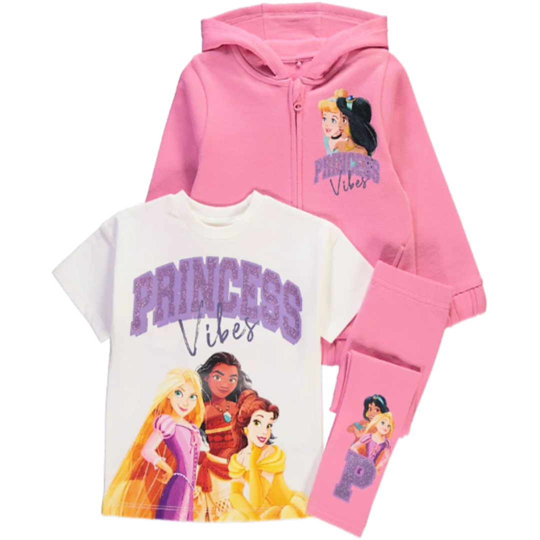 Disney Princess | Jacket, T-Shirt & Leggings Set | Little Gecko