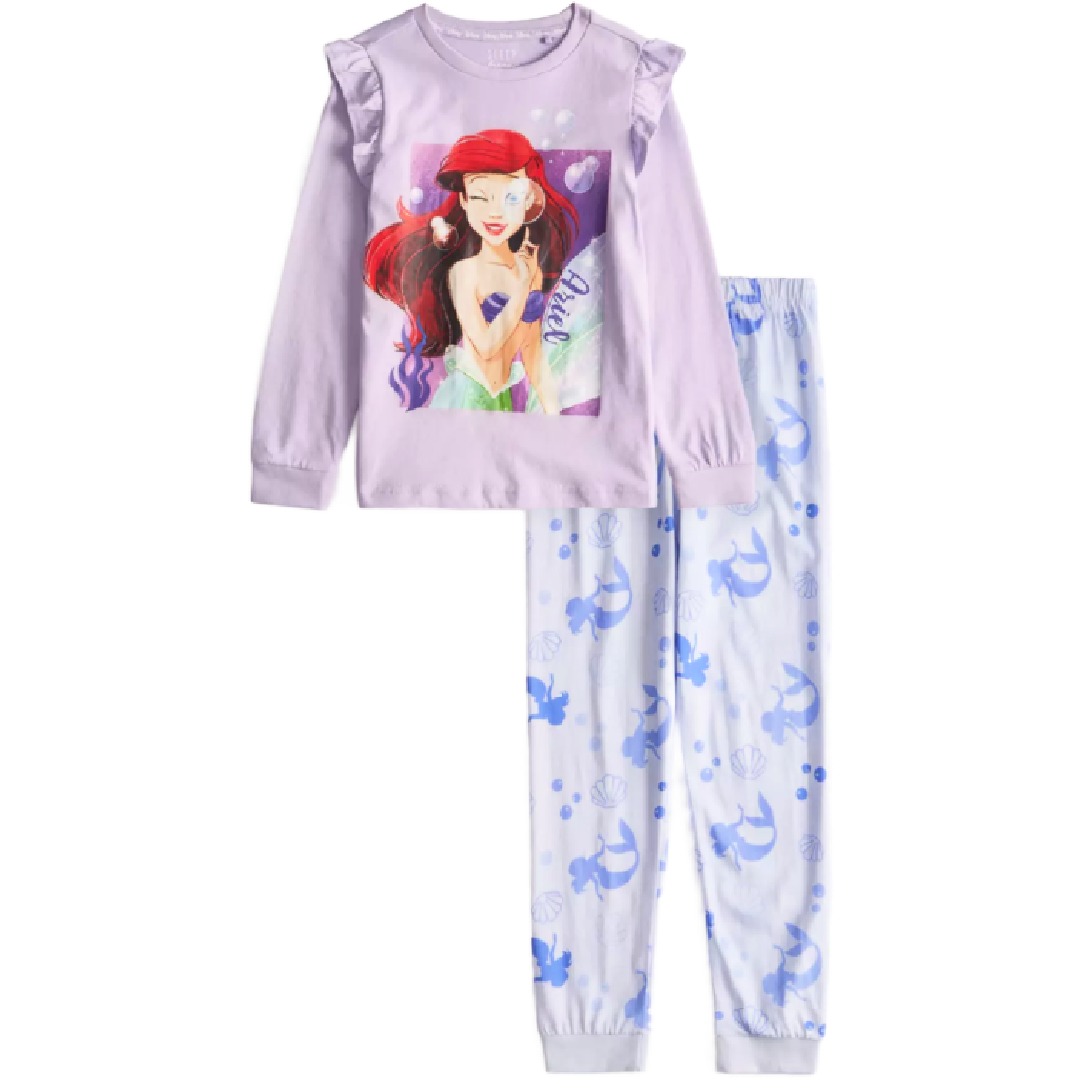 Disney Princess | Lilac Ariel Pyjamas | Little Gecko