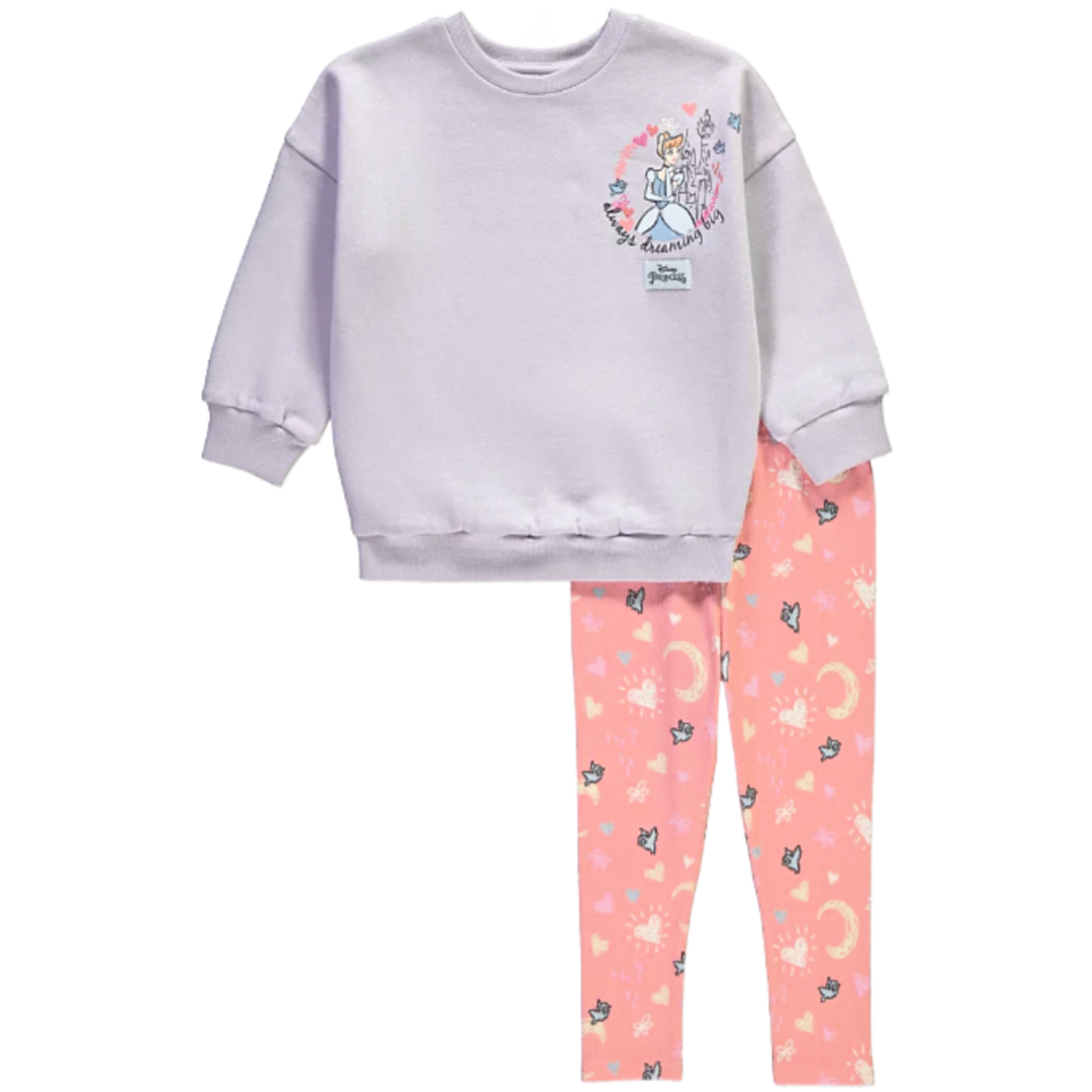 Disney Princess | Lilac Sweatshirt & Leggings Set | Little Gecko