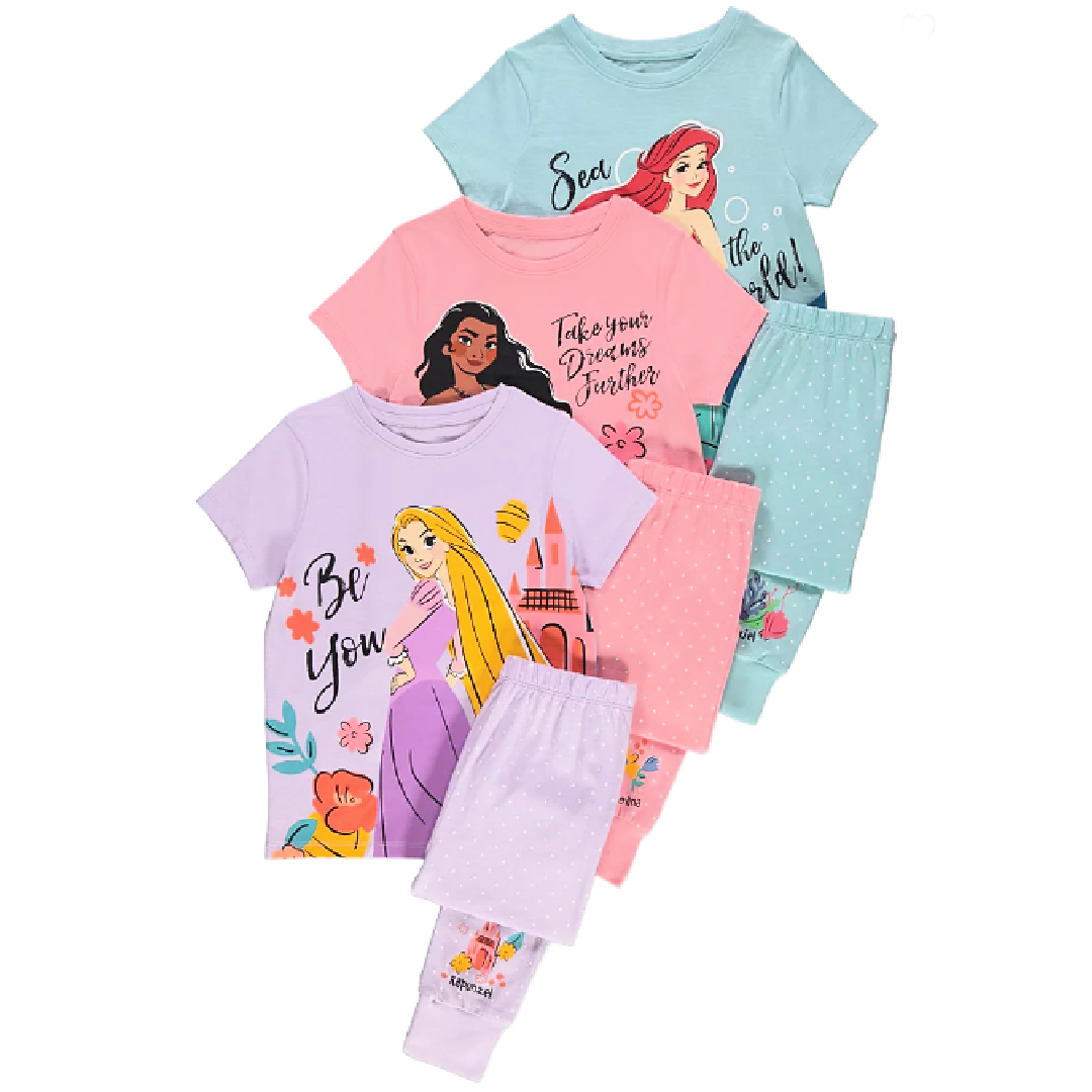 Disney Princess | 3pk Pyjamas | Little Gecko