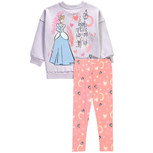 Disney Princess | Lilac Sweatshirt & Leggings Set | Little Gecko