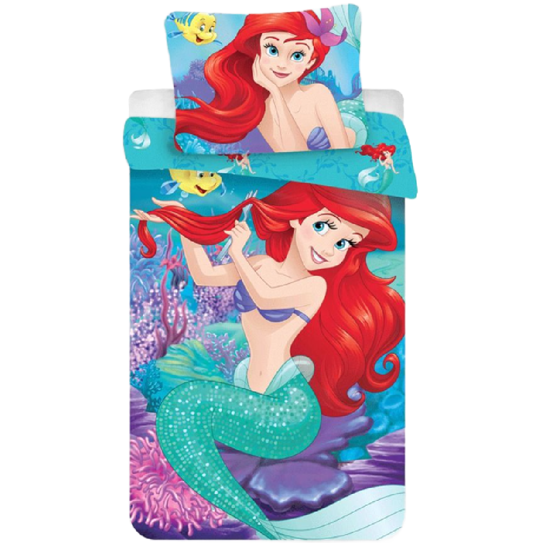 Disney Princess | Single Bed Quilt Cover Set - Ariel | Little Gecko
