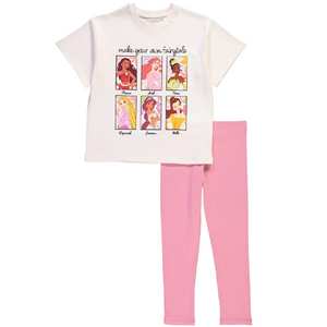 Disney Princess | Short Sleeve T-Shirt & Leggings Set | Little Gecko