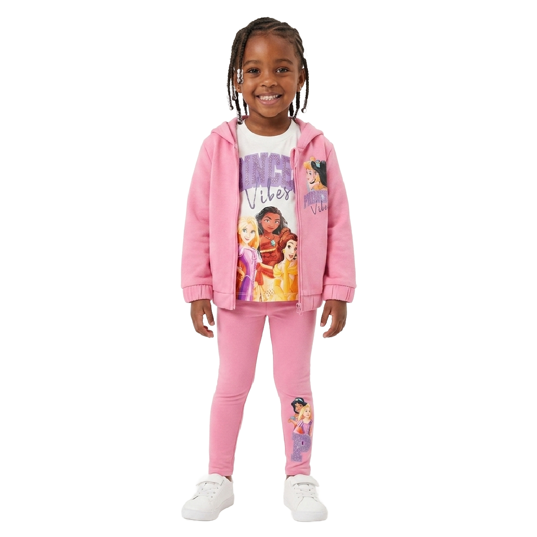 Disney Princess | Jacket, T-Shirt & Leggings Set | Little Gecko