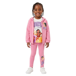 DISNEY PRINCESS Jacket, T-Shirt & Leggings Set