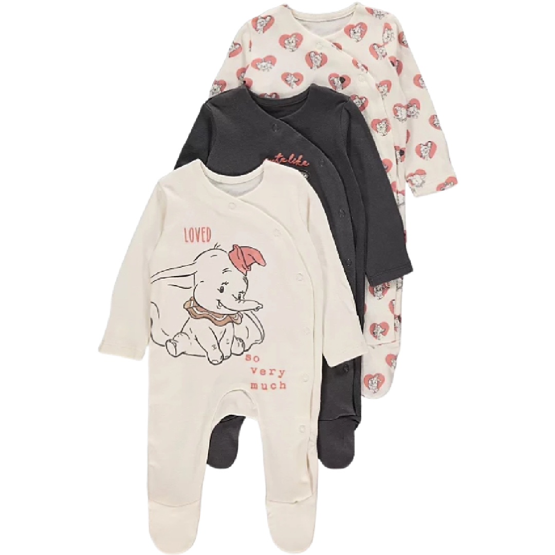 Dumbo | 3pk Onesies | Little Gecko
