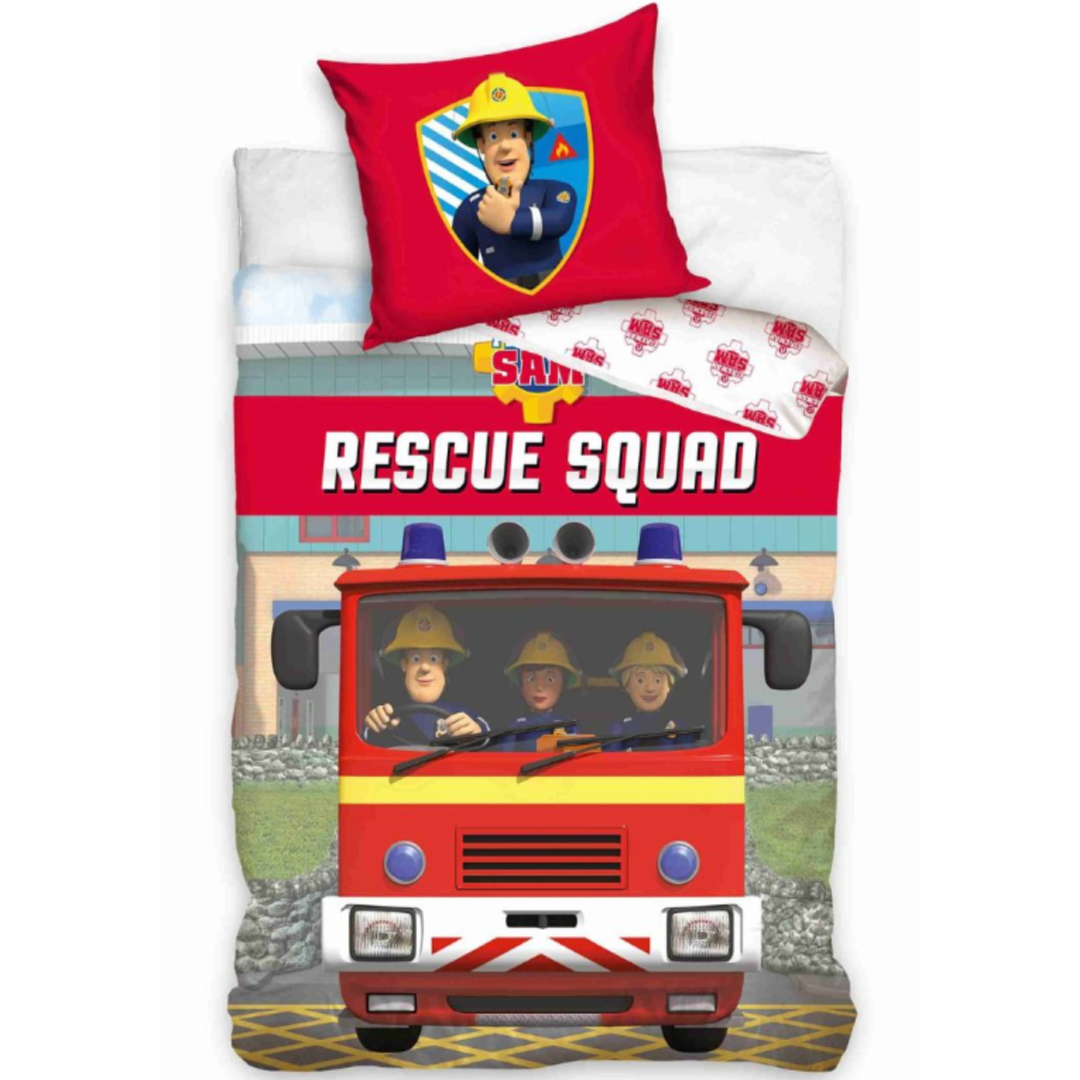 Fireman Sam | Rescue Squad Single Bed Quilt Cover Set | Little Gecko