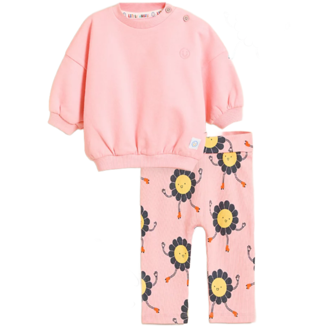 FLOWERS Sweatshirt & Leggings Set*