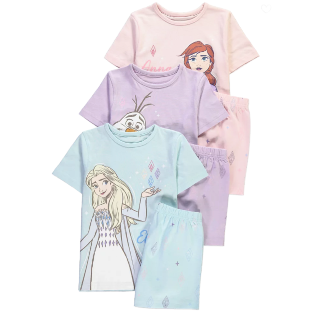 Frozen | 3pk Shortie Pyjamas | Little Gecko