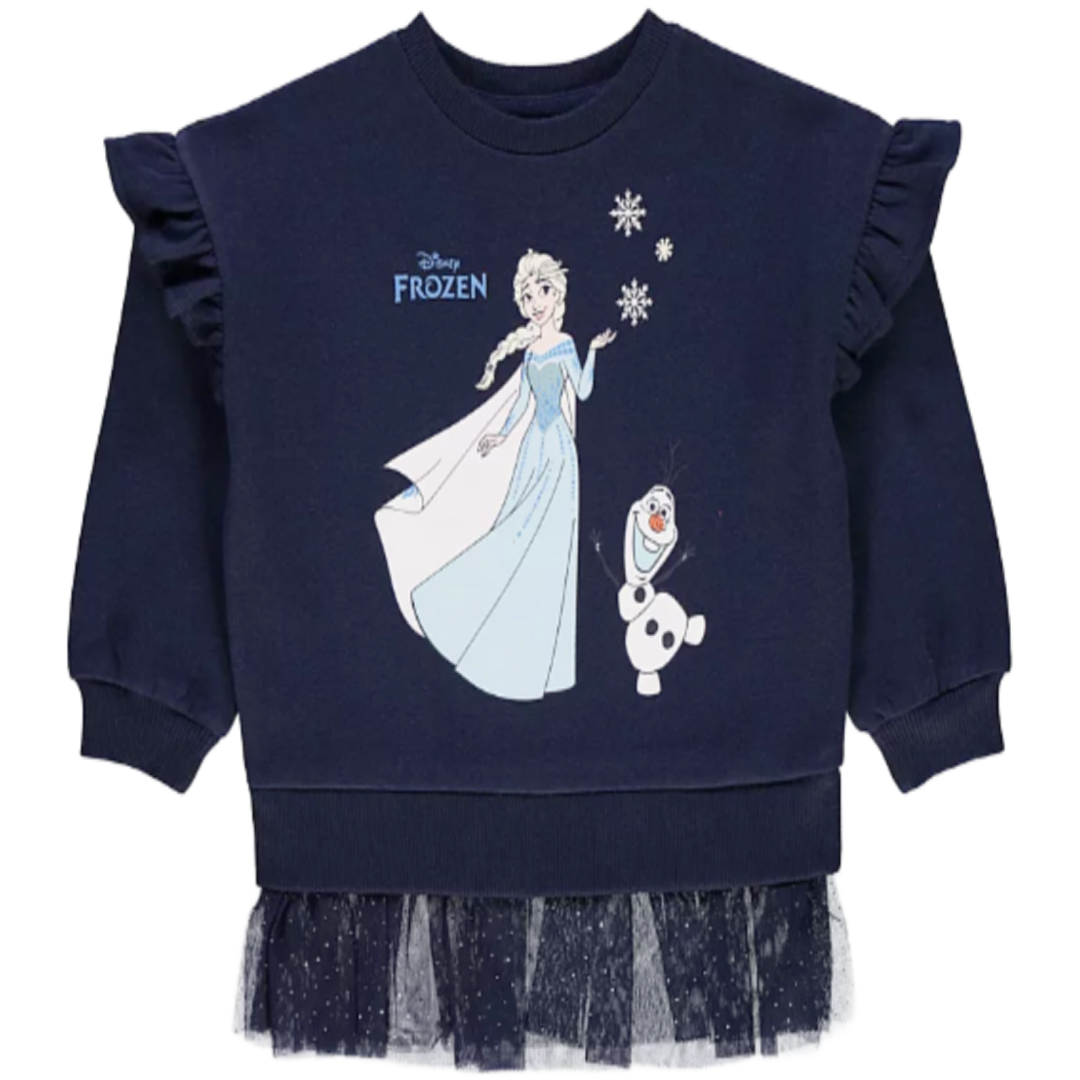 Frozen | Navy Elsa Sweatshirt | Little Gecko