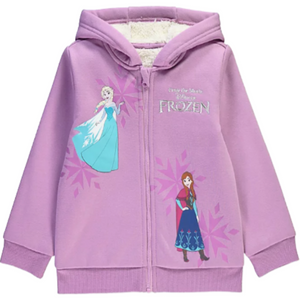 Frozen | Fleece Lined Hooded Zip Up Jacket | Little Gecko