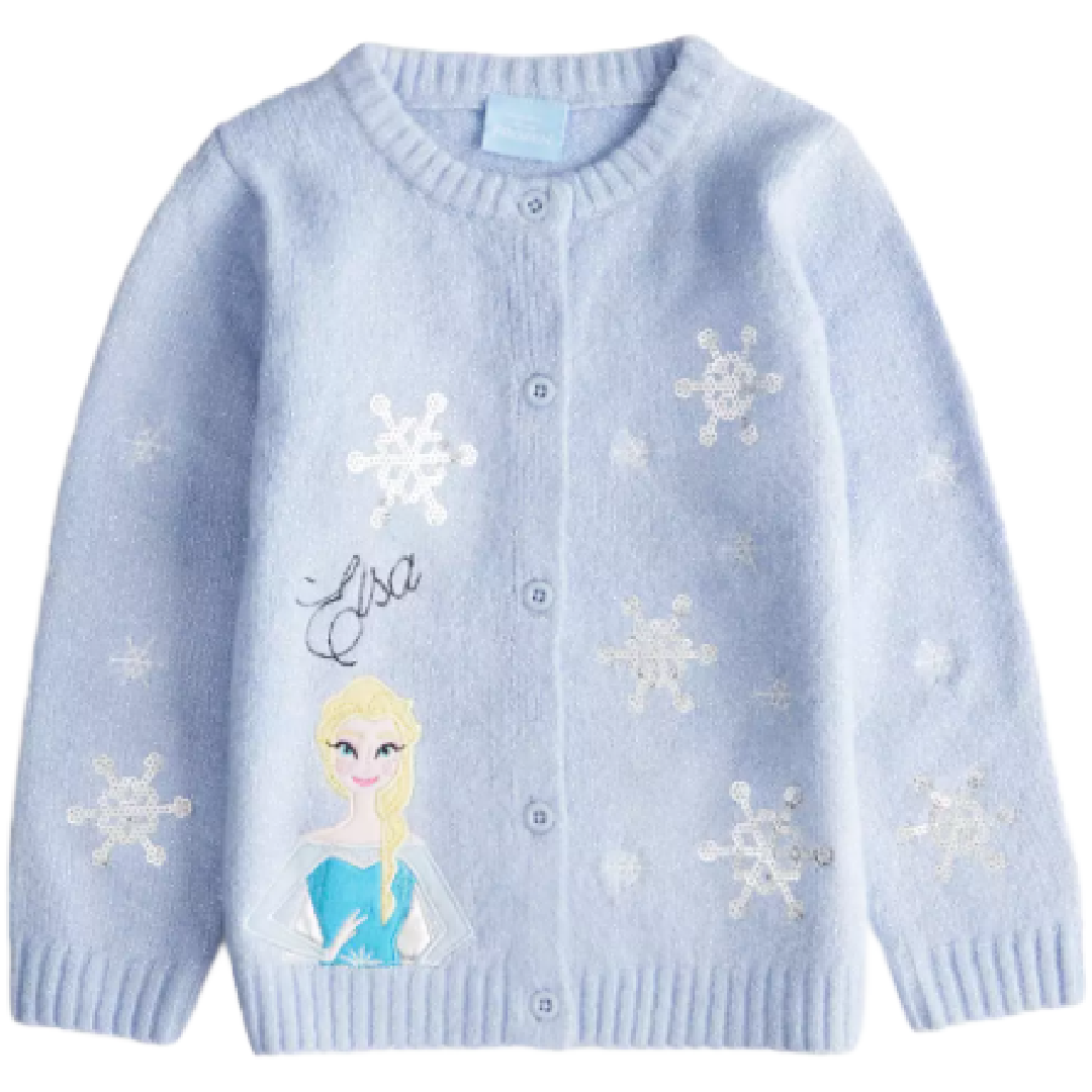 Frozen | Elsa Blue Knitted Cardigan | Little Gecko