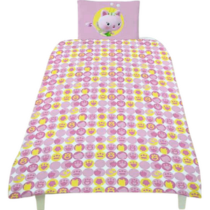 Gabby's Dollhouse | Friends Toddler/Cot Bed Quilt Cover Set | Little Gecko