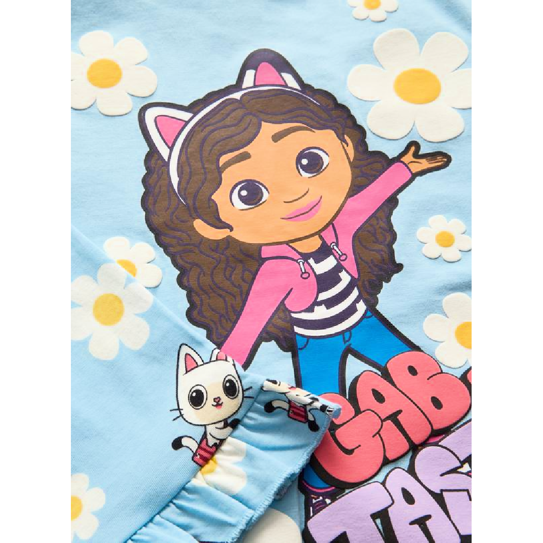 Gabby's Dollhouse | Blue Shortie Pyjamas | Little Gecko