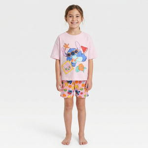 LILO & STITCH Pink Hawaii Shortie Pyjama Set