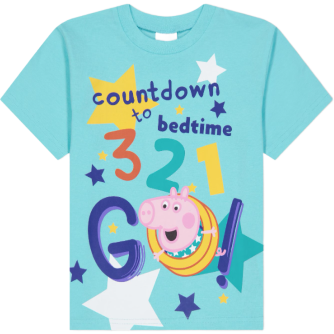 George Pig | Blue Shortie Pyjamas | Little Gecko