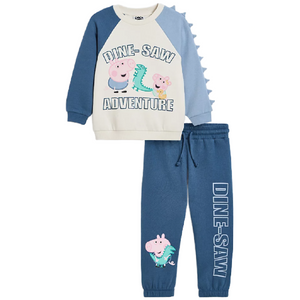George Pig | Blue Sweatshirt & Trackpants Set | Little Gecko