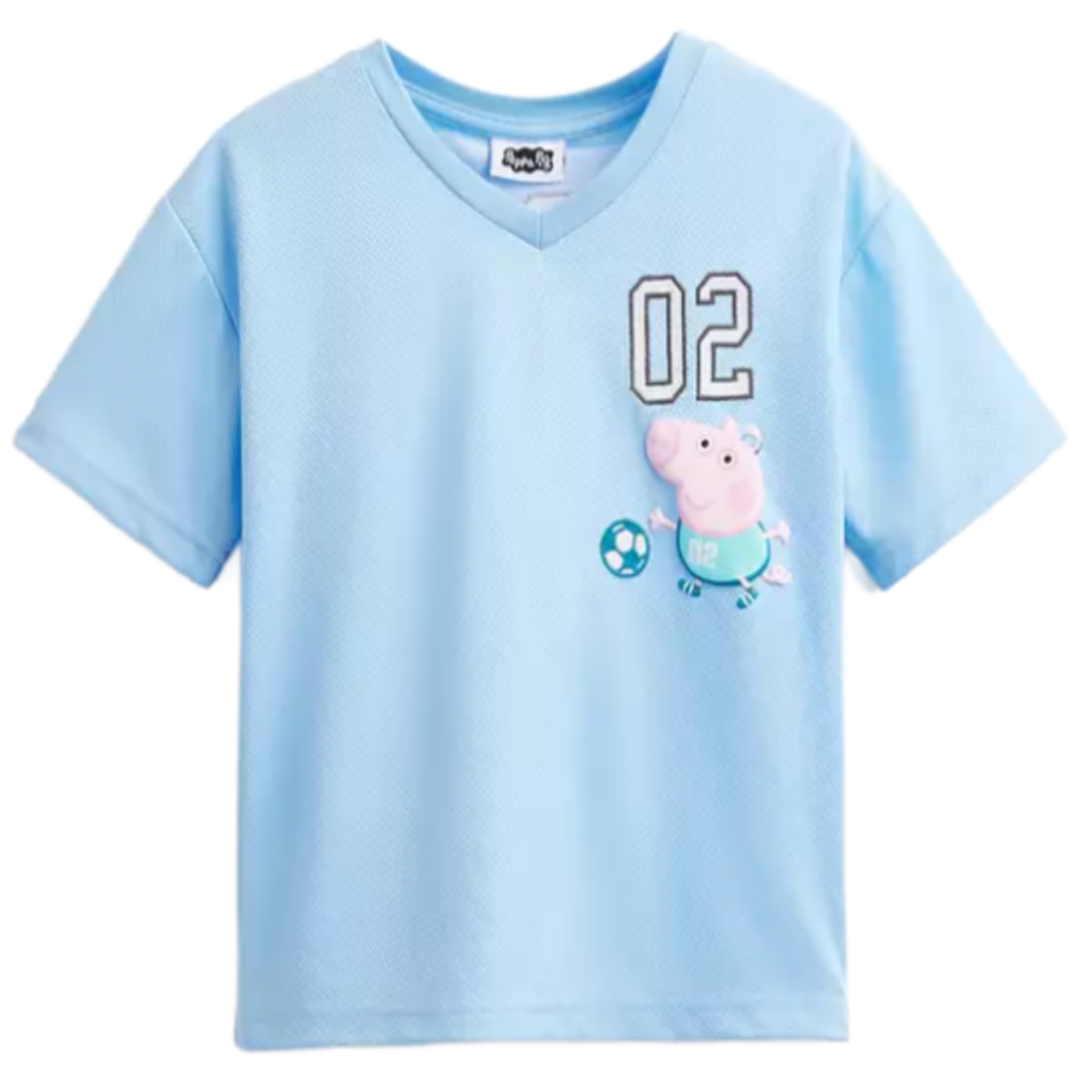 GEORGE PIG Blue Soccer T-Shirt