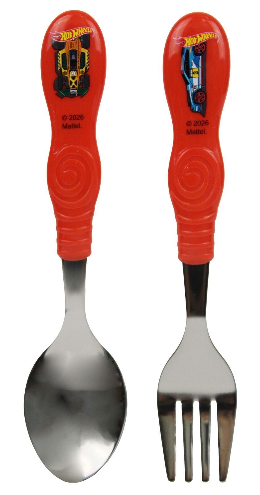 HOT WHEELS 2 Piece Orange Cutlery Set