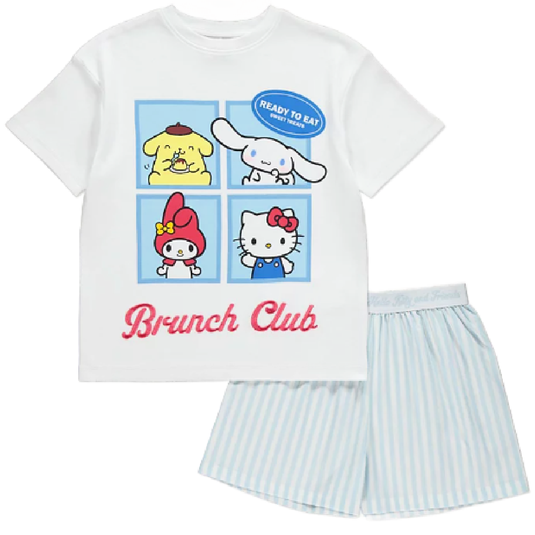 HELLO KITTY Brunch Club Shortie Pyjama Set