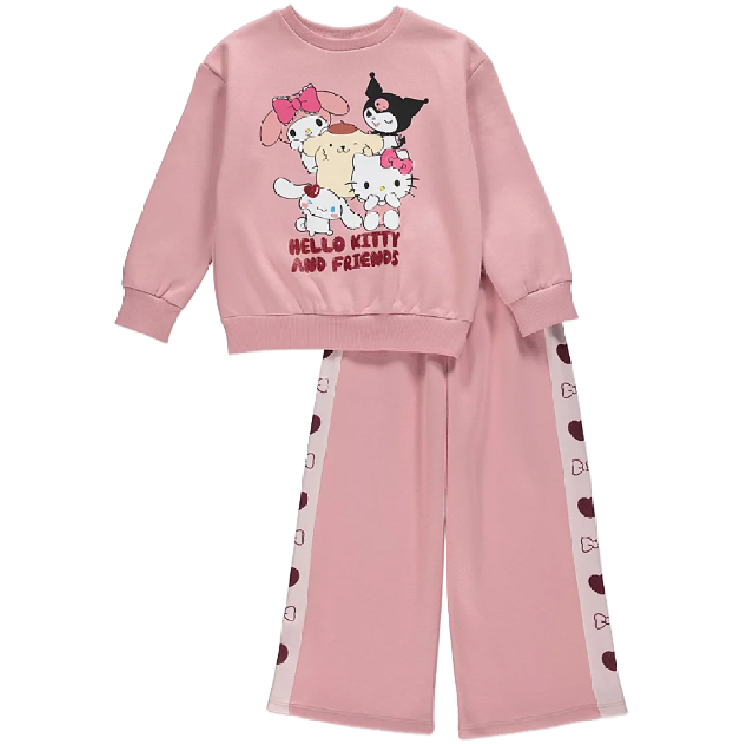 HELLO KITTY Pink Sweatshirt & Trackpants Set