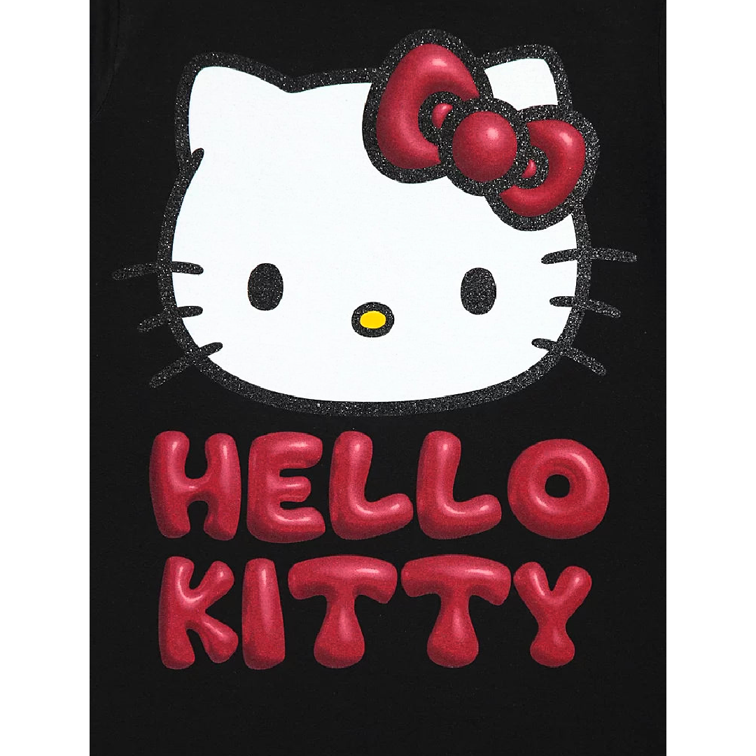 Hello Kitty | Black T-Shirt | Little Gecko
