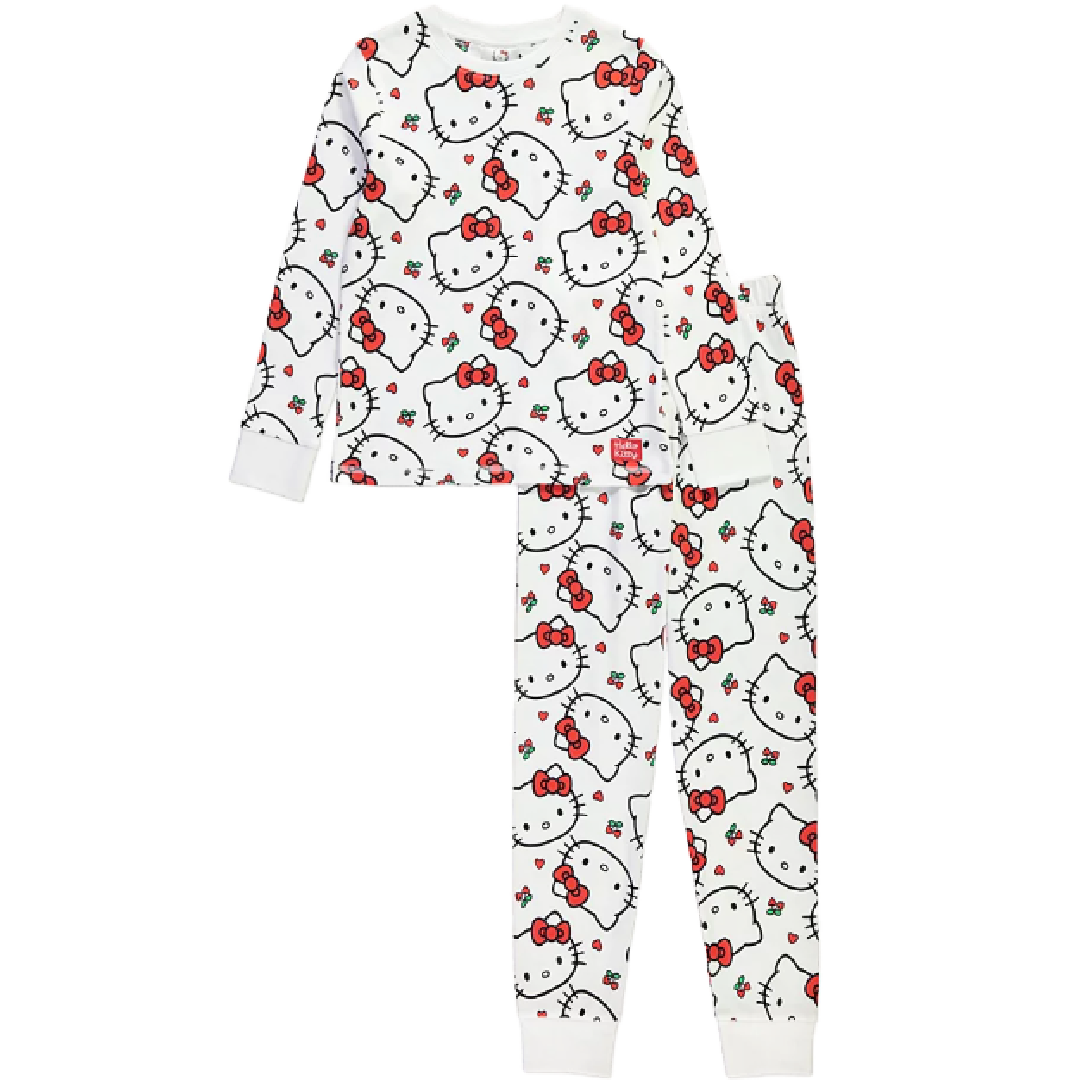 Hello Kitty | Cream Long Pyjamas | Little Gecko