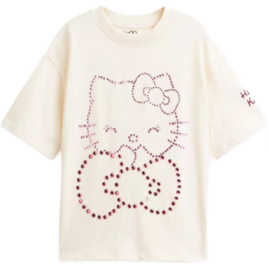 Hello Kitty | Cream Short Sleeve T-Shirt | Little Gecko