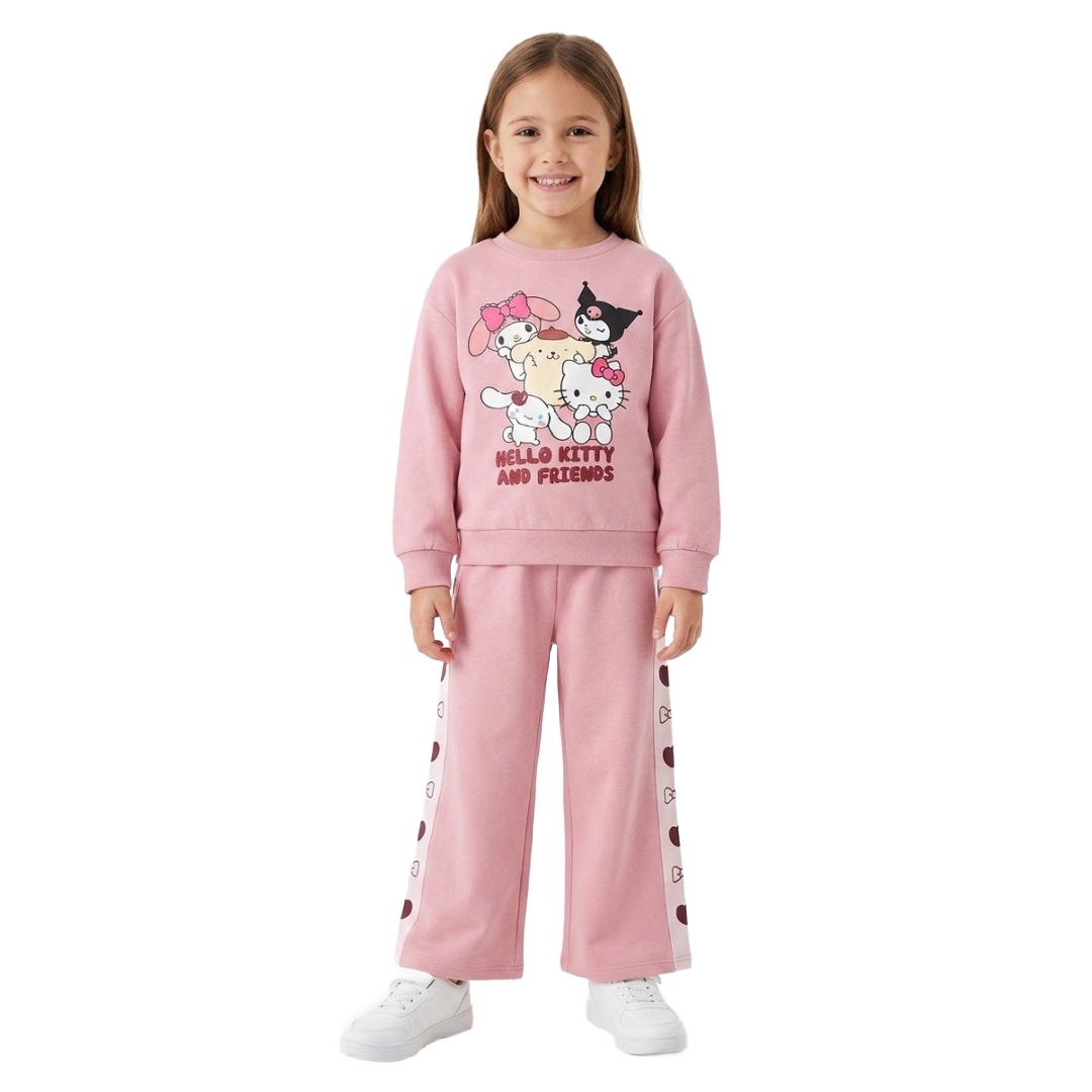 HELLO KITTY Pink Sweatshirt & Trackpants Set