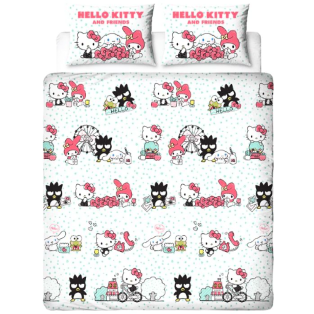 Hello Kitty | Rare Double/Queen Bed Quilt Cover Set | Little Gecko