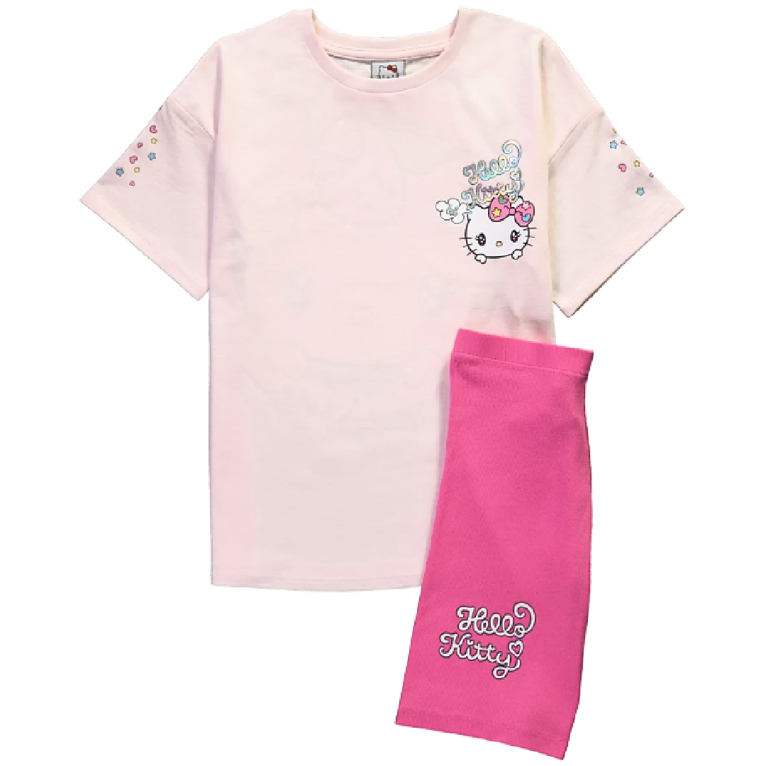 Hello Kitty | Short Sleeve T-Shirt & Shorts Set | Little Gecko