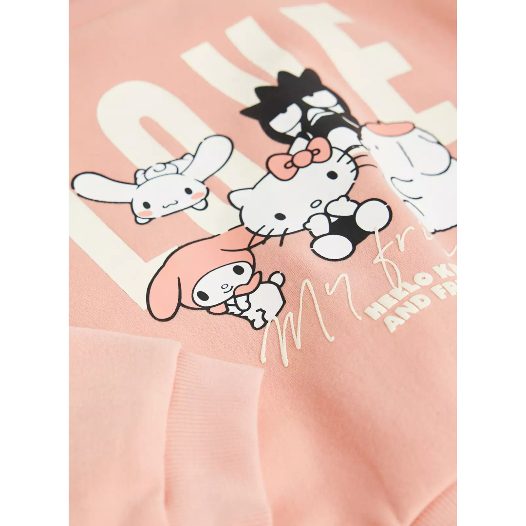 HELLO KITTY Peach Sweatshirt & Trackpants Set