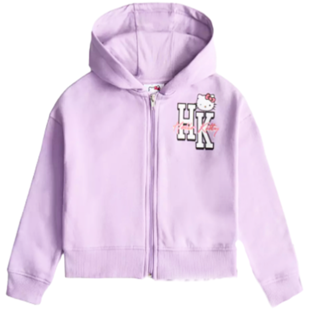 HELLO KITTY Purple Hooded Zip Up Jacket*