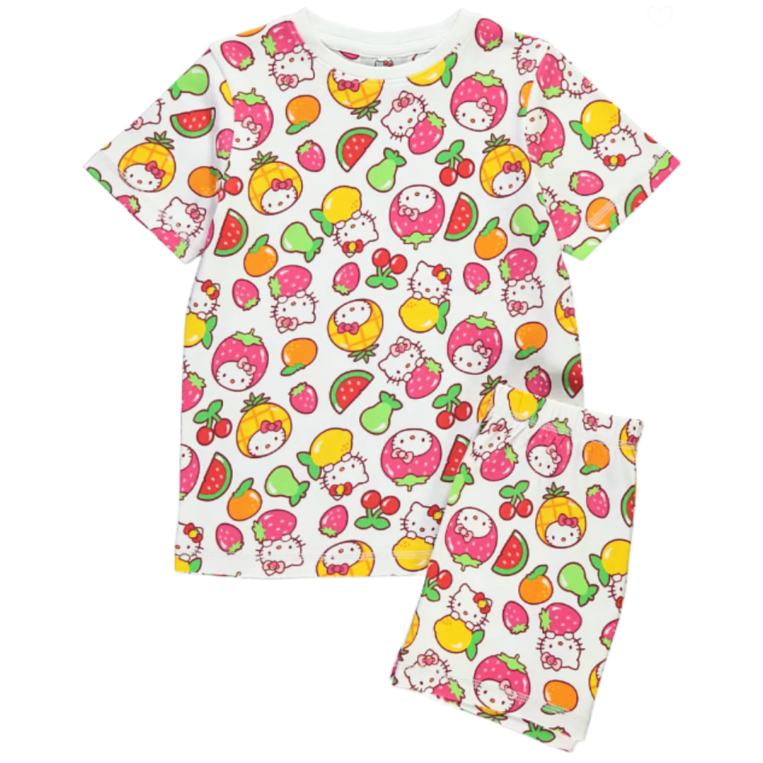 Hello Kitty | Fruity Shortie Pyjamas | Little Gecko