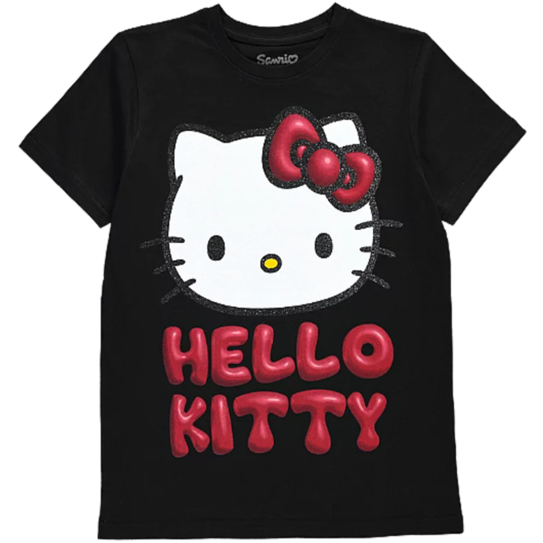 Hello Kitty | Black T-Shirt | Little Gecko
