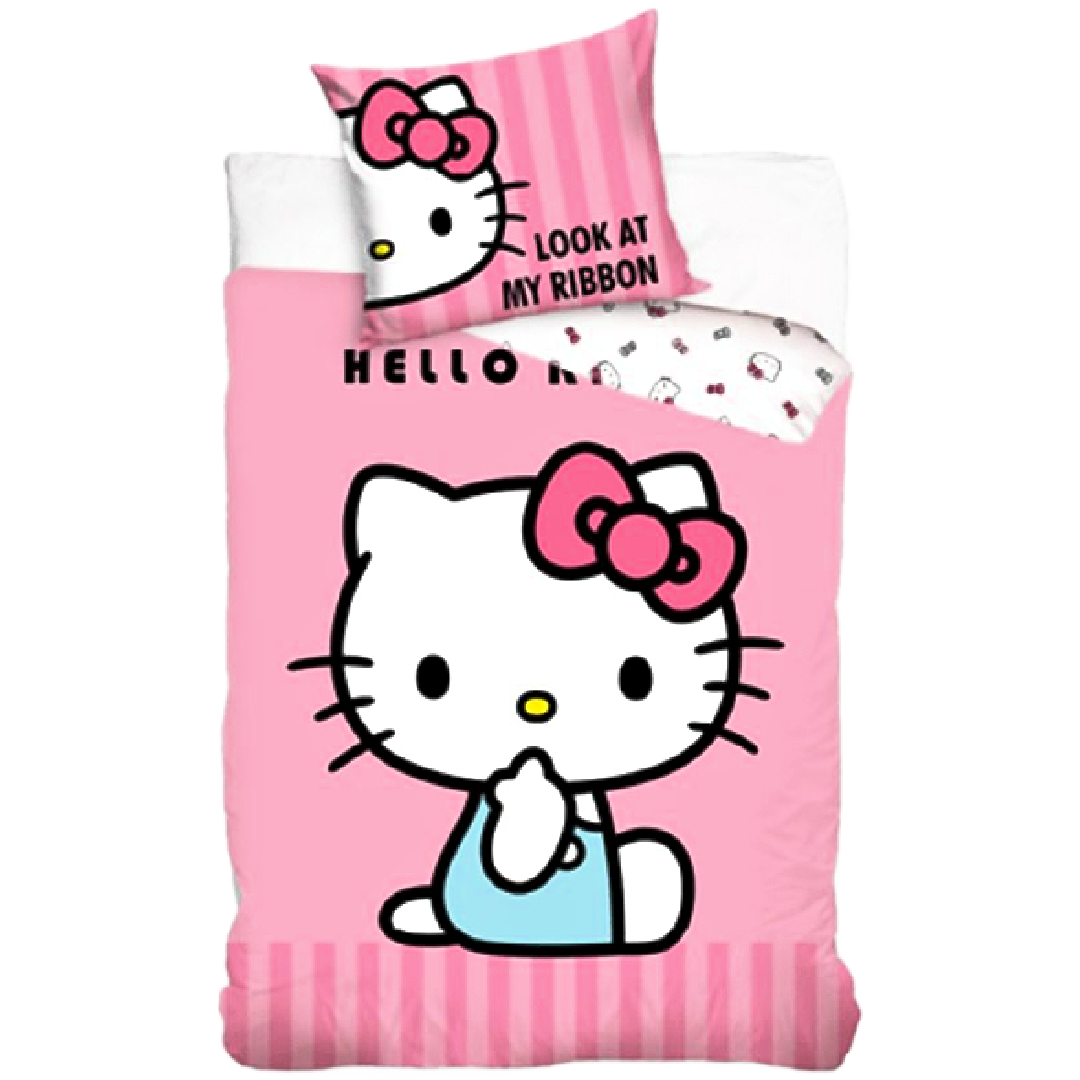 Hello Kitty | Single Bed Quilt Cover Set - Ribbon | Little Gecko