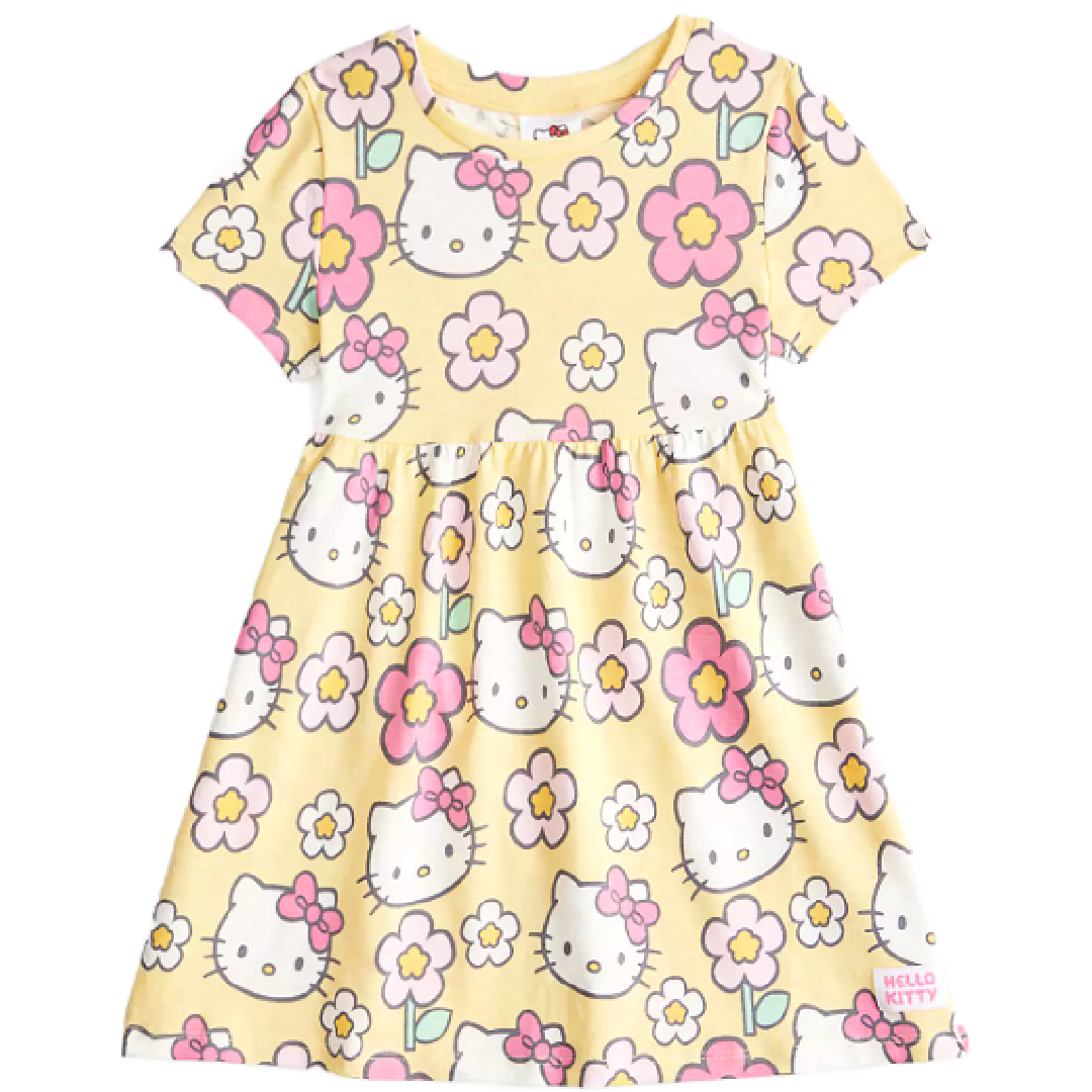 Hello Kitty | Yellow Flower Dress | Little Gecko