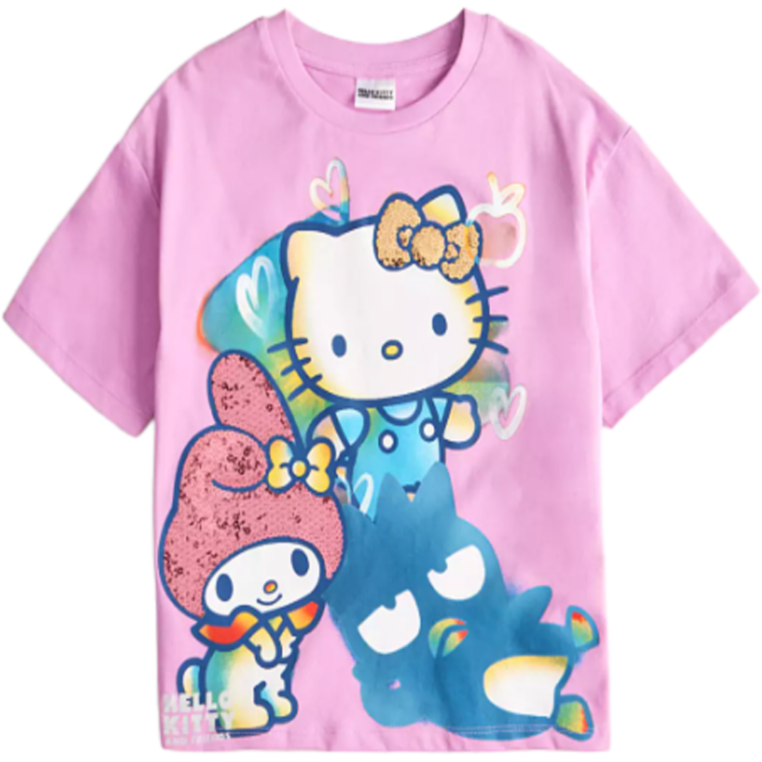 Hello Kitty | Pink Short Sleeve T-Shirt | Little Gecko