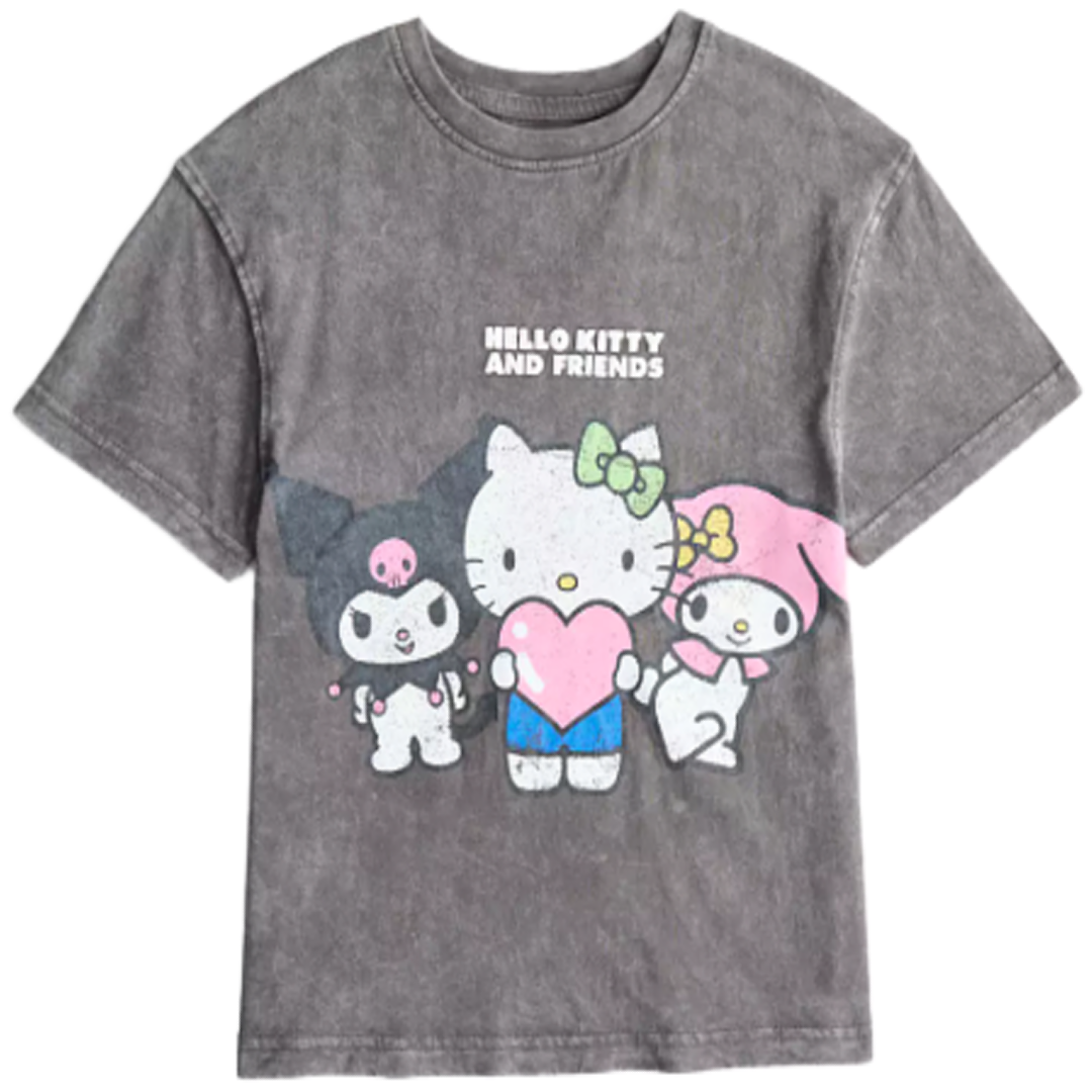 Hello Kitty | Grey T-Shirt | Little Gecko
