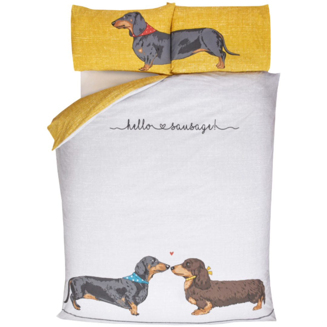 HELLO SAUSAGE Single Bed Quilt Cover Set