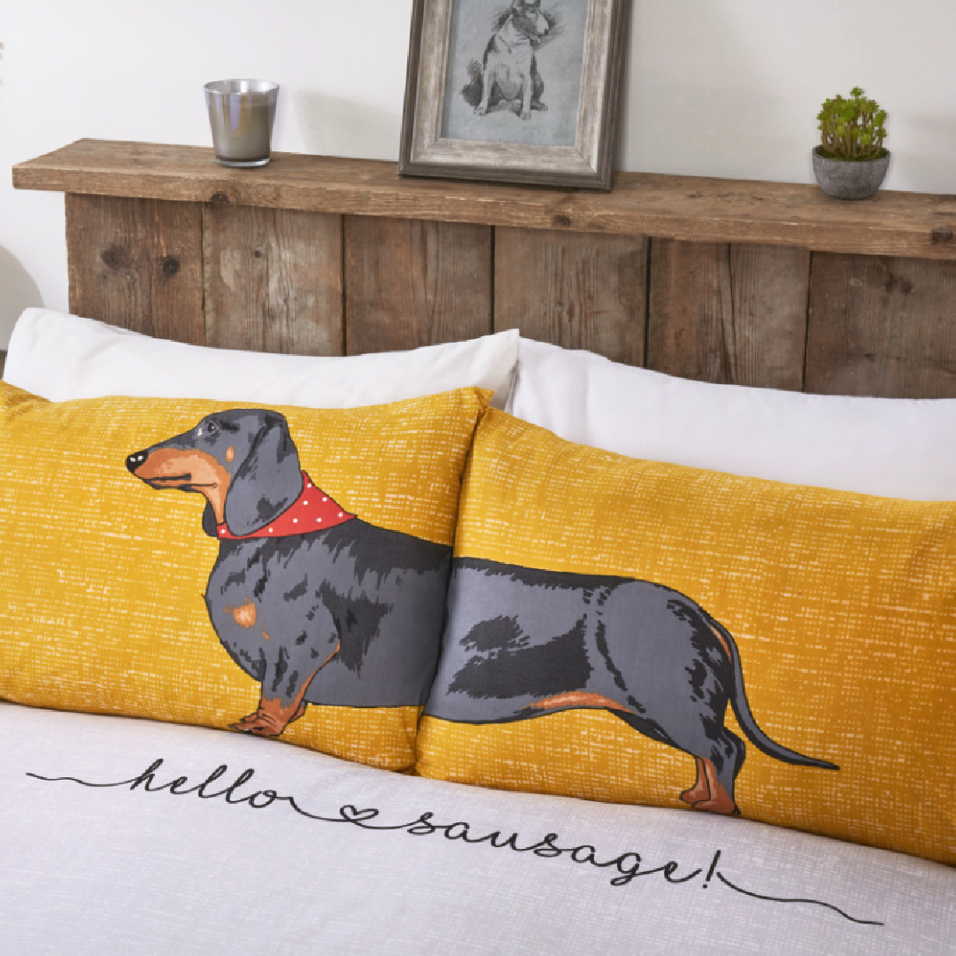 HELLO SAUSAGE Single Bed Quilt Cover Set