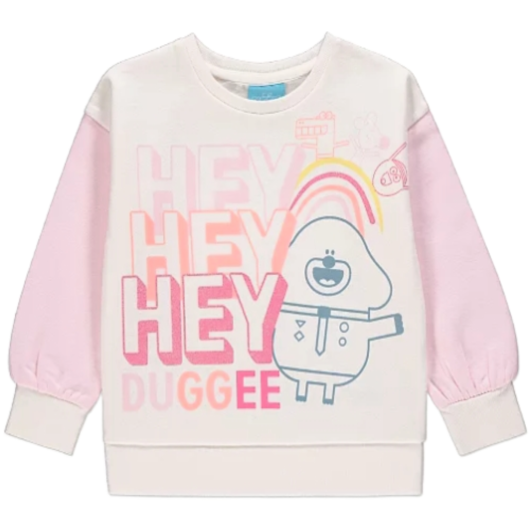 Hey Duggee | Pink/White Sweatshirt | Little Gecko
